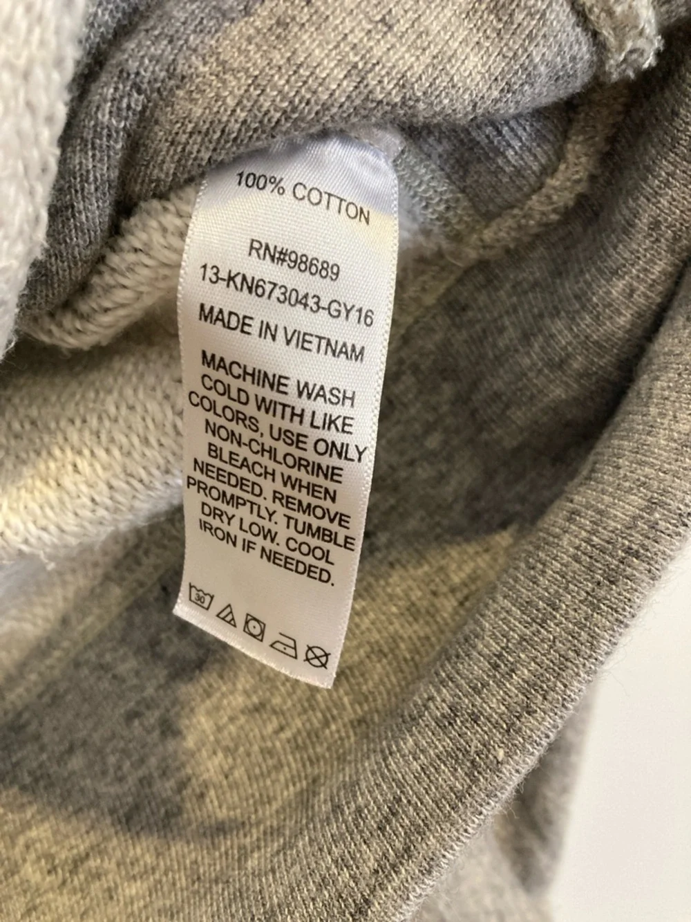 Todd Snyder/Champion Light Gray Hoodie with Cream Drawcords - Picture 4 of 7